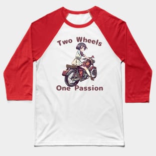 Anime girl biker Biker chick Biking Baseball T-Shirt
